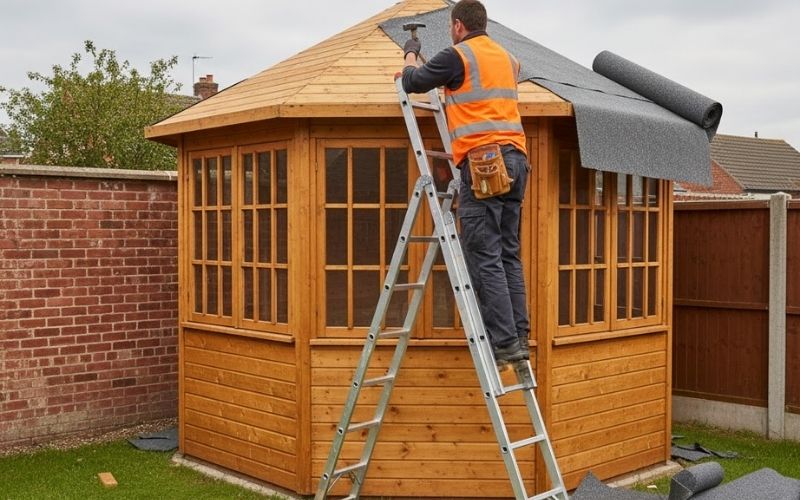 Summerhouse Roof Installation
